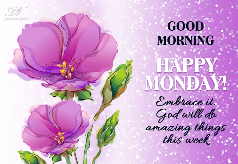 Good Morning Happy Monday Embrace It God Will Do Amazing Things This Week Photo