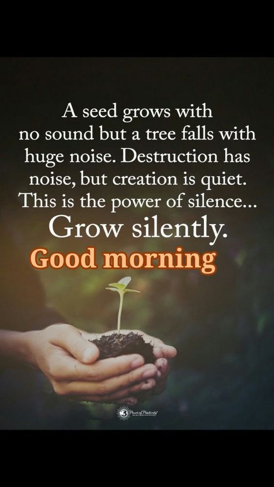 Grow Silently Good Morning Status