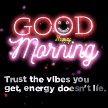 Colorful Good Morning Glitter Gif