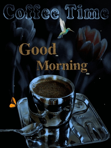 Good Morning Coffee With Birds Gif