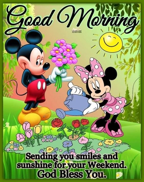 Good Morning Cute Mickey Mouse God Bless You