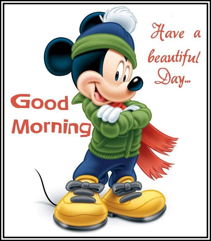 Good Morning Cute Mickey Mouse Have A Beautiful Day