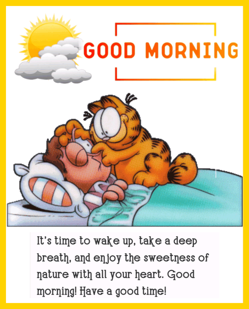 Good Morning Garfield Its Time To Wake Up
