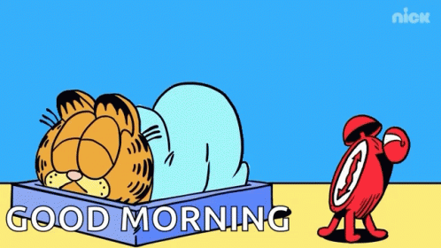 Good Morning Garfield Smash The Clock