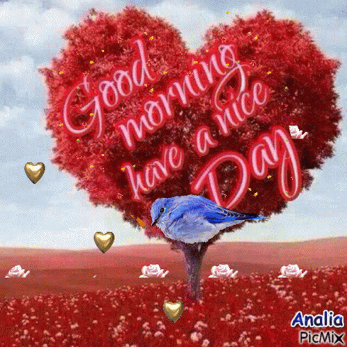 Good Morning Have A Nice Day Gif With Hearts Gif