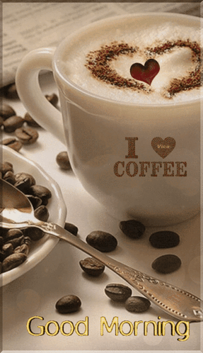 Good Morning I Love Coffee Gif