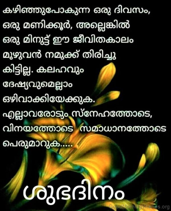 Good Morning Malayalam Quote Pic Quotes