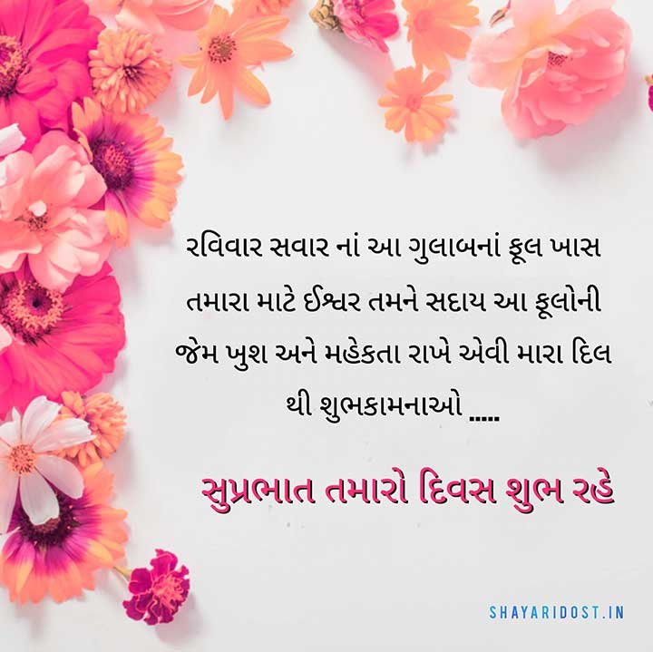 Good Morning Messgae In Gujarati For Sunday