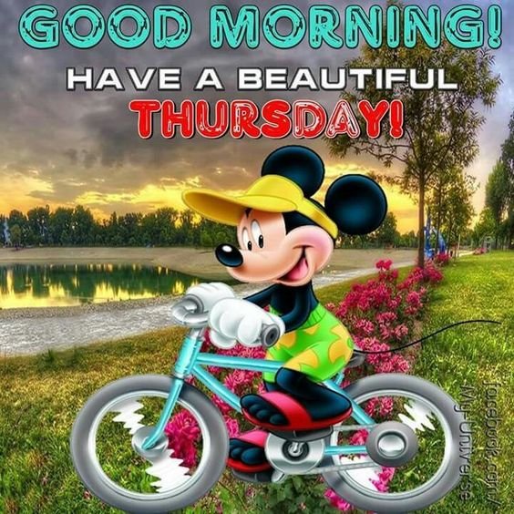 Good Morning Mickey Mouse Greeting Image