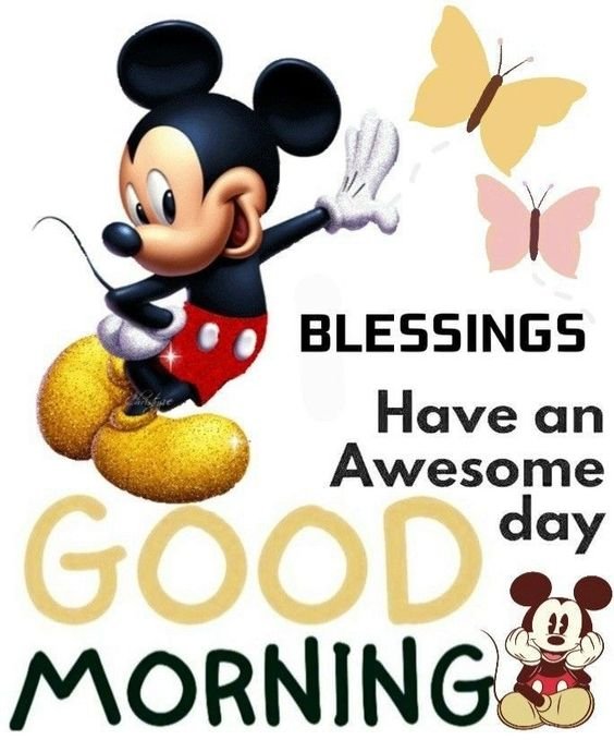 Good Morning Mickey Mouse Greeting Pic